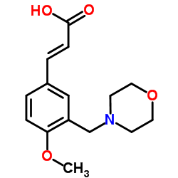 (2E)-3-[4-Methoxy-3-(4-morpholinylmethyl)phenyl]acrylic acid Structure