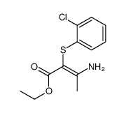 ethyl 3-amino-2-(2-chlorophenyl)sulfanylbut-2-enoate结构式