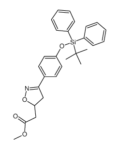methyl 3-(p-t-butyldiphenylsilyloxyphenyl)-5-isoxazolinylacetate Structure