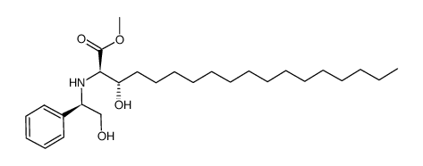 methyl (2R,3S,1'R)-2-(2'-hydroxy-1'-phenylethylamino)-3-hydroxyoctadecanoate结构式