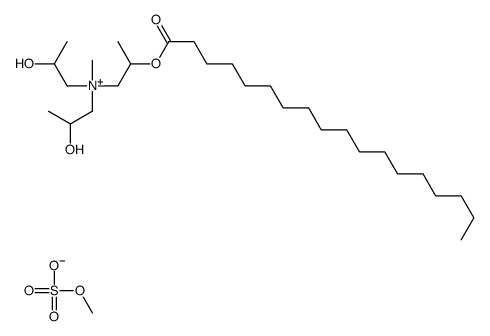 bis(2-hydroxypropyl)methyl-2-[(1-oxooctadecyl)oxy]propylammonium methyl sulphate structure