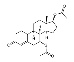 7α-Acetylthio-19-nor-testosteron-acetat, 17β-Acetoxy-7α-acetylthio-19-nor-4-androsten-3-on结构式