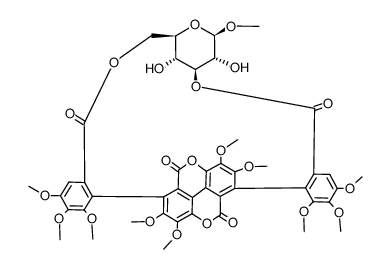 Methyl-3,6-(decamethylgallagoyl)-β-D-glucopyranosid结构式