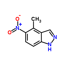 4-Methyl-5-nitro-1H-indazole Structure