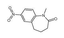 1-methyl-7-nitro-1,3,4,5-tetrahydro-2H-1-benzazepin-2-one结构式