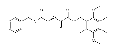 4-(2,5-Dimethoxy-3,4,6-trimethylphenyl)-2-oxobutansaeure-[(1S)-1-(benzylcarbamoyl)-ethyl]ester Structure