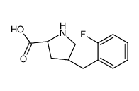 (4R)-4-[(2-氟苯基)甲基]-l-脯氨酸结构式