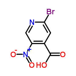 2-溴-5-硝基吡啶-4-羧酸结构式