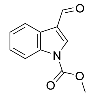 1-甲氧基羰基吲哚-3-羧醛结构式