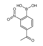 4-乙酰基-2-硝基苯硼酸结构式