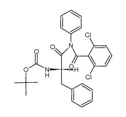 Nα-(tert-Butoxycarbonyl)-N-(2,6-dichlorbenzoyl)-N-phenyl-L-phenylalaninamid Structure