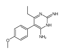 6-ethyl-5-(4-methoxyphenyl)pyrimidine-2,4-diamine结构式