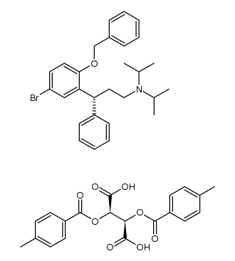(R)-3-(2-(benzyloxy)-5-bromophenyl)-N,N-diisopropyl-3-phenylpropan-1-amine (2R,3R)-2,3-bis((4-methylbenzoyl)oxy)succinate结构式