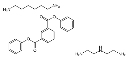 N'-(2-aminoethyl)ethane-1,2-diamine,diphenyl benzene-1,3-dicarboxylate,hexane-1,6-diamine Structure