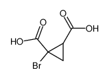 1-bromo-cyclopropane-1,2-dicarboxylic acid结构式