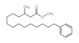 3-甲基-15-苯基十五烷酸甲酯结构式