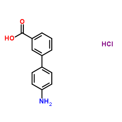 4'-Amino-3-biphenylcarboxylic acid hydrochloride (1:1) Structure