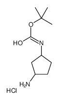 tert-Butyl (3-aminocyclopentyl)carbamate hydrochloride Structure
