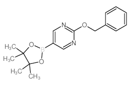 2-(苄氧基)-5-(4,4,5,5-四甲基-1,3,2-二氧硼杂环戊烷-2-基)嘧啶结构式