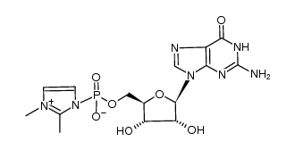 ((2R,3S,4R,5R)-5-(2-amino-6-oxo-1H-purin-9(6H)-yl)-3,4-dihydroxytetrahydrofuran-2-yl)methyl (2,3-dimethyl-1H-imidazol-3-ium-1-yl)phosphonate结构式