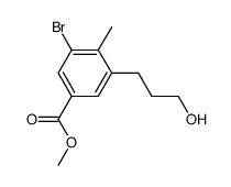 methyl 3-bromo-5-(3-hydroxypropyl)-4-methylbenzoate Structure