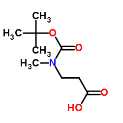 N-(tert-Butoxycarbonyl)-N-methyl-β-alanine Structure