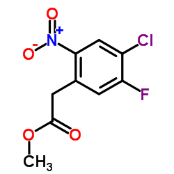 Methyl (4-chloro-5-fluoro-2-nitrophenyl)acetate Structure