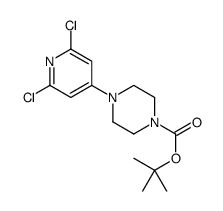 叔丁基 4-(2,6-二氯吡啶-4-基)哌嗪-1-羧酸结构式