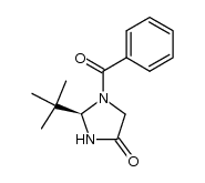 (R)-1-benzoyl-2-tert-butyl-3(H)-1,3-imidazolidin-4-one结构式