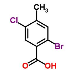 2-Bromo-5-chloro-4-methylbenzoic acid结构式