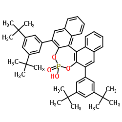 (11bS)-2,6-双(3,5-二叔丁基苯基)-4-羟基二萘并[2,1-d:1',2'-f][1,3,2]二氧杂磷杂环庚 4-氧化物结构式