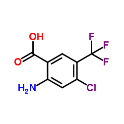 2-Amino-4-chloro-5-(trifluoromethyl)benzoic acid结构式