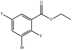 3-溴-2,5-二氟苯甲酸乙酯结构式