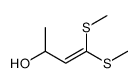 4,4-bis(methylsulfanyl)but-3-en-2-ol结构式