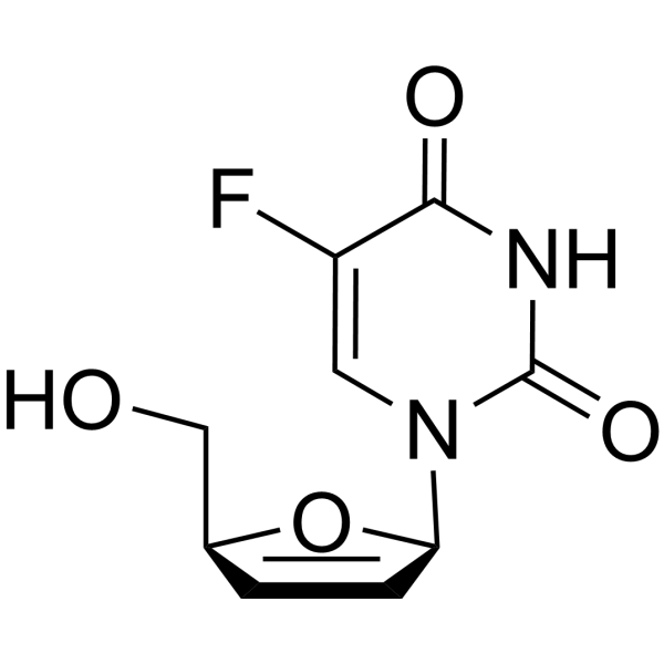 Uridine, 2',3'-didehydro-2',3'-dideoxy-5-fluoro- (9CI)结构式