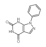 1H-Pyrazolo[3,4-d]pyrimidine-4,6(5H,7H)-dione,1-phenyl- Structure