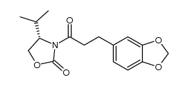 (4S)-4-isopropyl-3-[3-(3,4-methylenedioxyphenyl)propanoyl]-2-oxazolidinone Structure
