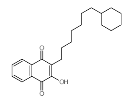 1,4-Naphthalenedione,2-(7-cyclohexylheptyl)-3-hydroxy- Structure