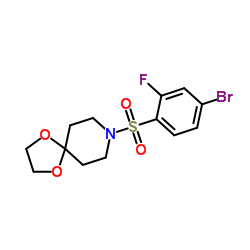 8-[(4-Bromo-2-fluorophenyl)sulfonyl]-1,4-dioxa-8-azaspiro[4.5]decane Structure