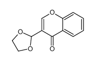 3-(1,3-dioxolan-2-yl)chromen-4-one结构式