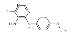 6-氯-N4-(4-甲氧基苯基)-4,5-嘧啶二胺结构式