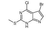 5-溴-4-氯-2甲硫基-7-氢-吡咯[2,3-d]嘧啶结构式