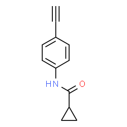 N-(4-乙炔基苯基)环丙烷甲酰胺结构式