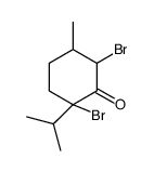 2,6-dibromo-5-methyl-2-propan-2-ylcyclohexan-1-one结构式