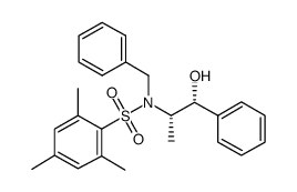 (1R,2S)-2-[N-苄基-N-(均三甲基苯磺酰)氨基]-1-苯基-1-丙醇结构式