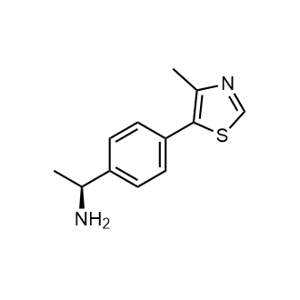 (S)-1-(4-(4-甲基噻唑-5-基)苯基)乙胺结构式