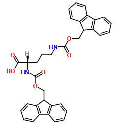 N2,N5-二[芴甲氧羰基]-L-鸟氨酸结构式