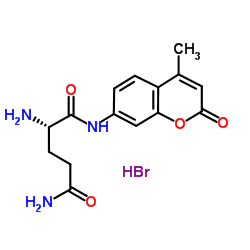 L-谷氨酰胺7-氨基-4-甲基香豆素氢溴酸盐结构式