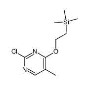 2-chloro-5-methyl-4-(2-trimethylsilanyl-ethoxy)-pyrimidine structure