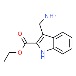 3-(氨甲基)-1H-吲哚-2-甲酸乙酯结构式